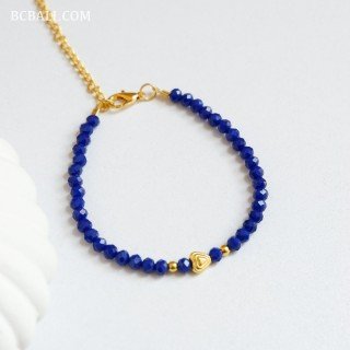 Handcrafted Crystal Beads Bracelet Love Charm Premium Design